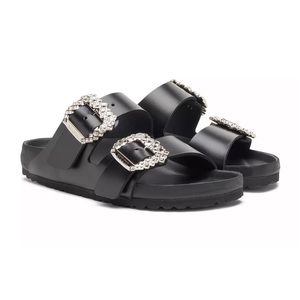 Manolo Blahnik x Birkenstock Arizona slide sandals